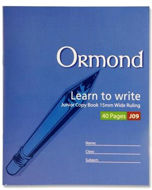 Ormond 40pg Junior Wide Ruled 15mm Copy Book